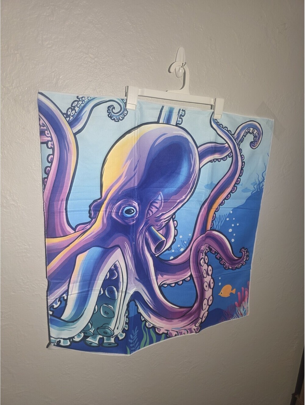 Large Octopus Beach Towel Blue Microfiber Bath Towel Beach 30" X 60"
